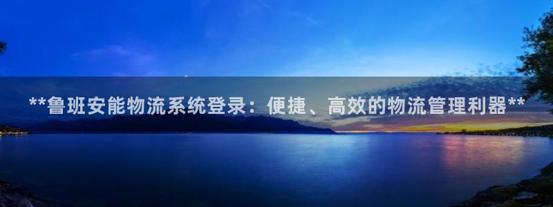 28圈登录网：**鲁班安能物流系统登